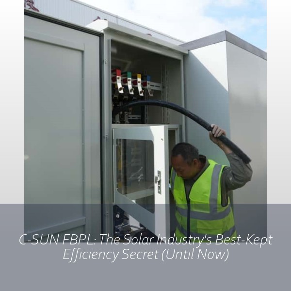 C-SUN FBPL: The Solar Industry's Best-Kept Efficiency Secret (Until Now)